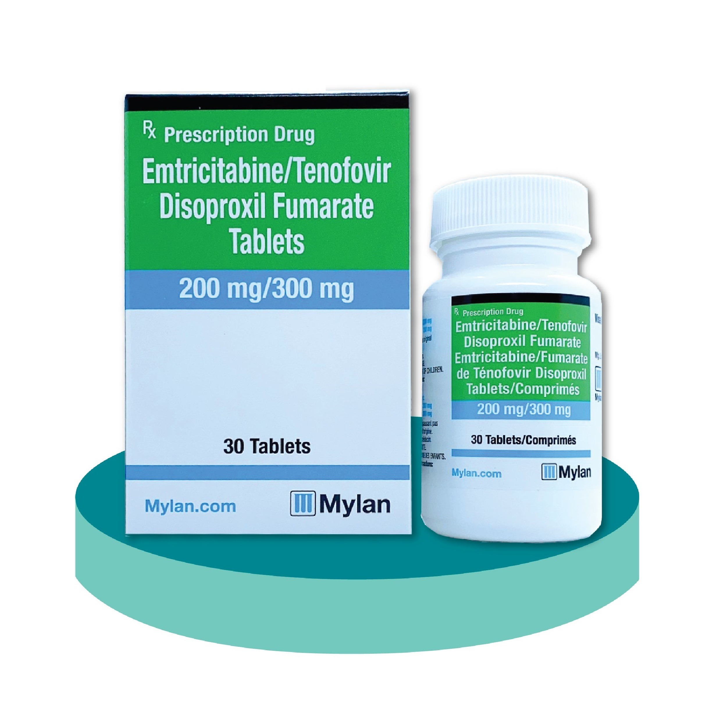 Viên uống PREP Mylan phòng ngừa HIV sau QHTD và ARV ức chế virut 30 Viên